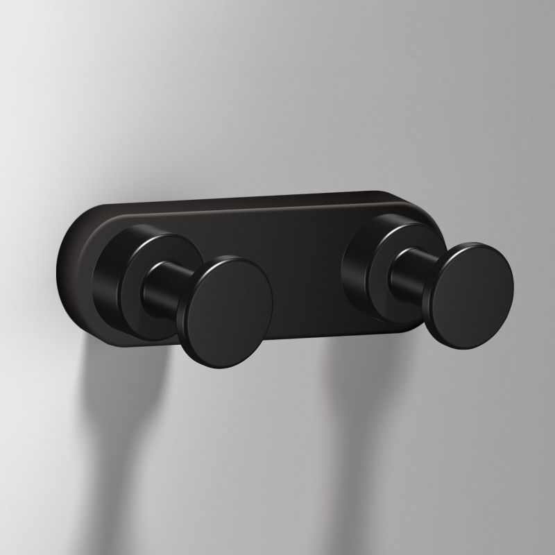Tecno Project Black Double Robe Hook | Wall Mounted Bathroom Robe Hook ...